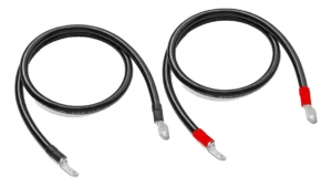 1 Par de Cables 35 mm² x 100 cm con Terminales Cónicos para Batería Ciclo Profundo