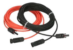 Cable de Extensión Solar 6 mm² 2 x 5 Metros + 4 Conectores MC4 Fotovoltaicos y Eólicos