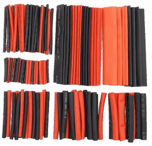 Funda termocontraible aislante eléctrico 127 uds rojo y negro