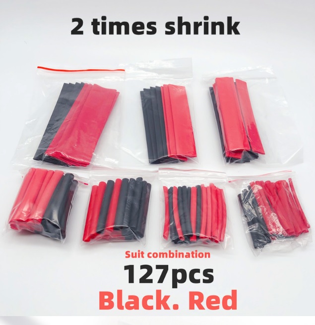 Funda termocontraible aislante eléctrico 127 uds rojo y negro - Imagen 4