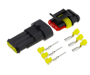 Conector 3 Pines y 12 V, impermeable